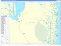 West Palm Beach Boca Raton Metro Area Wall Map Zip Code